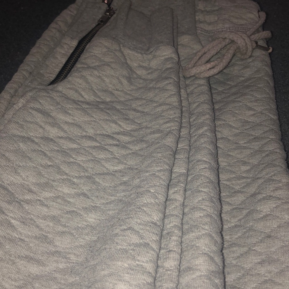 Grey quilted sweats